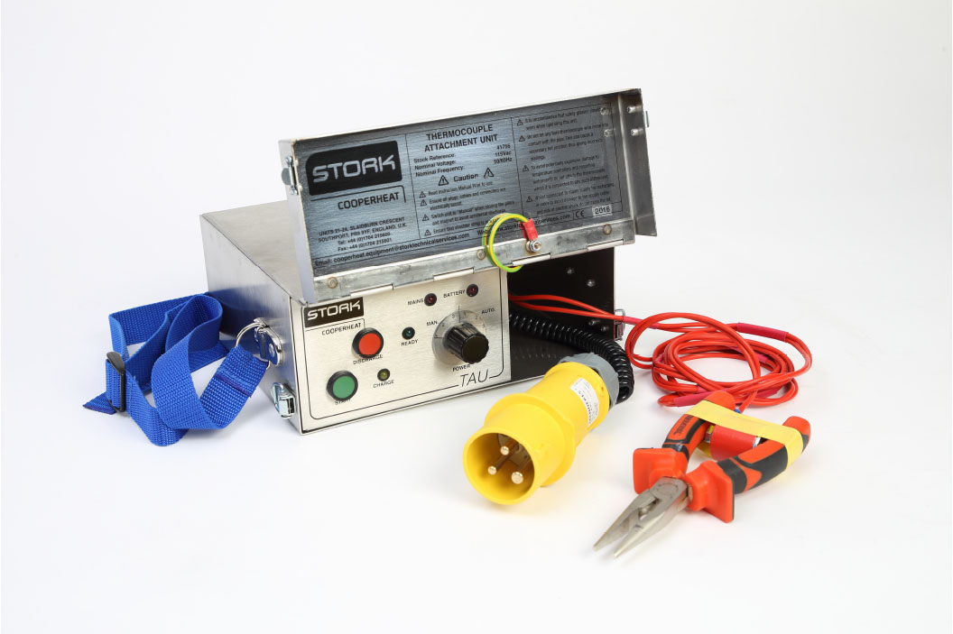 Thermocouple Attachment Unit, Battery recharge supply 110V a.c.