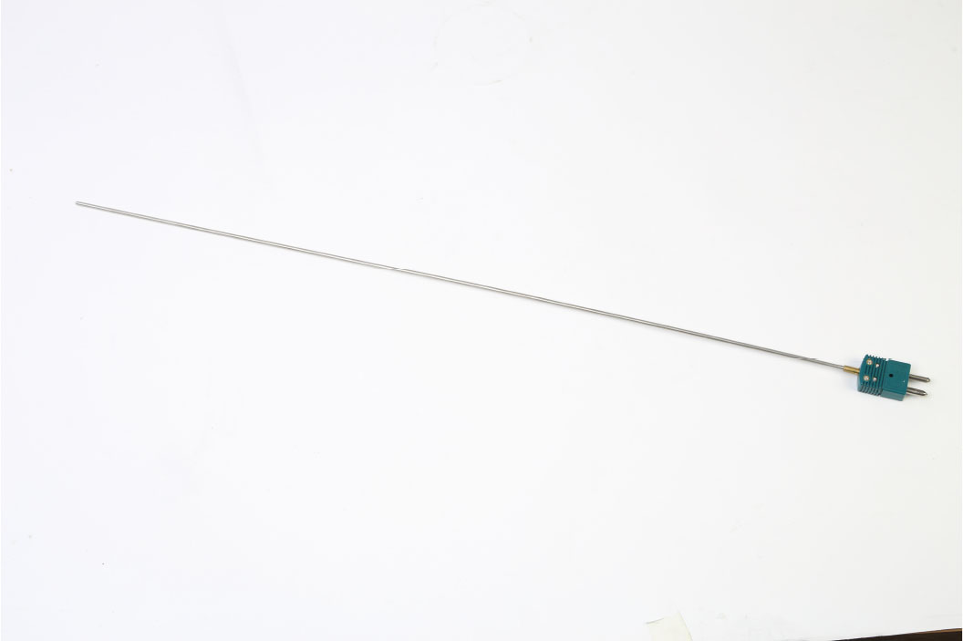 0.6m stainless steel sheathed type 'K' thermocouple with fitted thermocouple plug