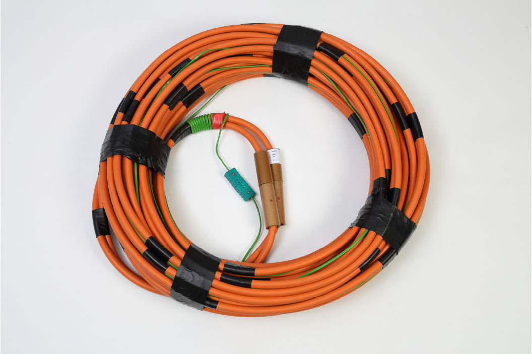 30m, 280A triple cable set, 2 x 280A cables + 1 x compensating cable with plugs and sockets